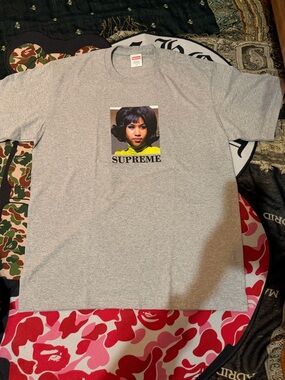 Supreme Gray T-Shirt with Red Box Logo